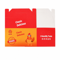 Caja de Papel para Pollo Frito Portátil con Logotipo Personalizado para Restaurantes de Comida Rápida
