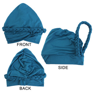 Yuhong <span class=keywords><strong>Turban</strong></span> tressé pour <span class=keywords><strong>femme</strong></span>, bonnet <span class=keywords><strong>turban</strong></span>, foulard torsadé, couvre-chef pré-noué, chapeau pour chimiothérapie et <span class=keywords><strong>cancer</strong></span> - Product Image 5