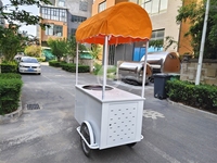 Chariot à glace roulant, Chariot de vente de glace, Chariot alimentaire, Chariot à glace en coupes, Chariot à glace roulante électrique, Chariot à glace à vélo