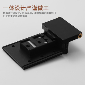 Charnière à fermeture douce de type broche Kaishengxi en alliage de zinc 2,5 mm, amortissement hydraulique dissimulé pour portes de placards en verre - Product Image 5