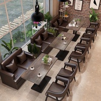 Hôtel commercial salle à manger moderne pliable 4 places canapé Table chaise combinaison étanche dessus en marbre Bistro café Bar