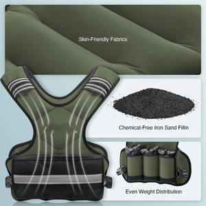 Chaleco con Peso Ajustable de 15 kg para Entrenamiento, para Hombres y Mujeres, Unisex, con Logotipo Personalizado, para Entrenamiento de Fuerza y Fitness - Product Image 4