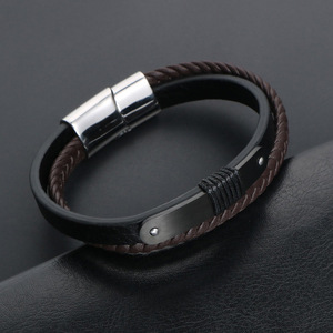 Pulsera trenzada de acero de titanio estilo Harajuku, multicapa con hebilla de Metal, regalo Unisex, joyería CE548 - Product Image 3