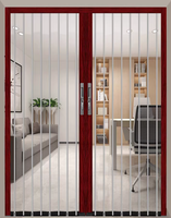 Porte pliante moderne en cristal transparent, étanche, pour hall, salle à manger, cuisine et séparateur de salon, lumineuse et peu encombrante