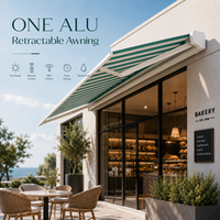 Auvent de café, auvent de terrasse d'hôtel, auvent pare-soleil extérieur, auvent de terrasse, auvent pliant, protection contre la pluie, réglage de minuterie, ombrage extérieur