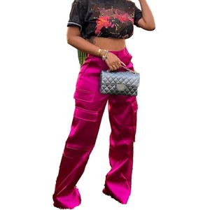 Y307046 <span class=keywords><strong>pantaloni</strong></span> larghi a vita alta con cerniera multitasche da <span class=keywords><strong>donna</strong></span> Cool Girls <span class=keywords><strong>pantaloni</strong></span> <span class=keywords><strong>Cargo</strong></span> a gamba dritta - Product Image 3