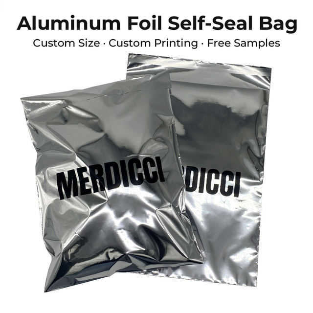 Free Sampling Custom Eco Friendly Self Adhesive Waterproof Aluminum Foil Holographic Laser Poly Mailers for Clothing