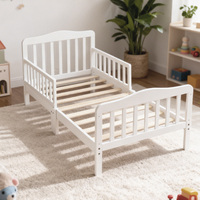 Meubles de chambre à coucher de style européen simple et moderne en bois massif, lits en bois