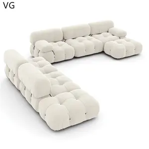 commercial sofa Nordic l shape Sectional sofa With Ottoman Modular Velvet Long Couch Living Room Sofa Set Furniture