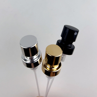 Pompe à parfum en aluminium doré de luxe, haute qualité, avec tube visible/invisible, modèle FEA 15, à sertir ou sans sertissage