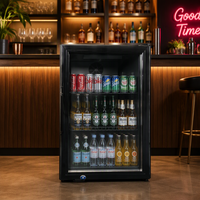 Réfrigérateur à bière commercial sur mesure avec vitrine arrière pour comptoir, armoire de présentation de bière pour bar, réfrigérateur à bière de bar avec porte vitrée