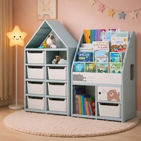 Maison de jeux pour enfants, organisateur de rangement, tiroirs, armoire en plastique avec impression