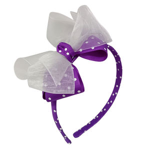 Diadema de fiesta de alta calidad personalizada con Lazo de cinta grande de 4,5 pulgadas al por mayor - Product Image 2