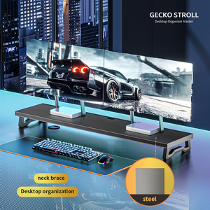 Supporto per Monitor Senza Luce LED, Regolabile in Altezza, per Due Monitor Simultaneamente - Product Image 1