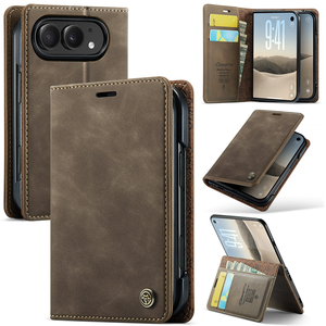 Portefeuille de luxe porte-cartes magnétique 2-en-1 détachable en cuir PU, étui pliable pour téléphone portable pour iPhone Duo - Product Image 1