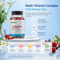 Gummies de collagène végétal OEM pour la santé des cheveux, de la peau, des ongles et des articulations – Complément multivitaminé végétalien sans gélatine