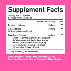 Best Seller Appetite Auppression Capsules with Raspberry Ketones Reduces Caloric Controls Cravings Supports Portion Capsules - Product Image 3