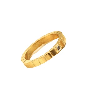 Anillo de Diamantes Geométricos de 3 mm para Mujer, Engaste de Bisel, Acero Inoxidable, Joyería de Moda, Regalo - Product Image 5