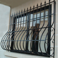 Fenêtre en fer, fenêtres en fer forgé pour la maison comme protection