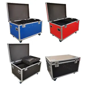 KKUT45X30X30 Black Red Blue Heavy Duty Transport Road Tool Box Stage Performance Pack Cable Utility Trunk Flight Cases