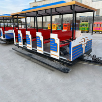 Hotfun Luna Park Funfair Rides Amusement Equipment 42 Places Train Ride Trackless Electric Train à vendre
