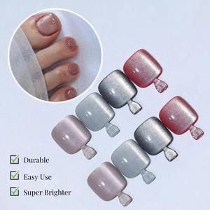Pièce d'ongle d'orteil préfabriquée semi-finie en forme d'œil de chat Hadiyah <span class=keywords><strong>Beauty</strong></span>, en boîte, détachable, à porter - Product Image 1