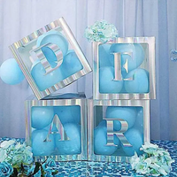 Cadeaux de naissance pour bébé emballage de fête boîte transparente à ballon avec fenêtre boîtes en papier emballage nouveau paquet cadeau pour bébé
