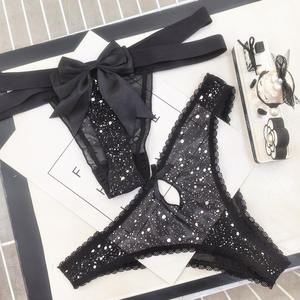 Tanga de Diseño con Diseño de Cielo Estrellado para Mujer, Elástica, de Tiro Bajo, con Espalda Cruzada y Aberturas, Cómoda, Ropa Interior de Alta Calidad - Product Image 6