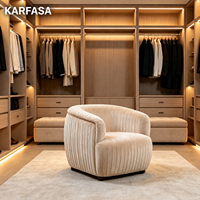 Fauteuil de salon moderne en tissu rembourré, confortable, pour salon, maison, hôtel, vente en gros, OEM