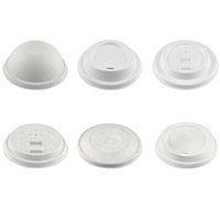 Vente en gros de couvercles de gobelets en papier biodégradables jetables pour boissons d'hôtel bagasse pour café, couvercles de gobelets à café, couvercles de gobelets en bagasse de canne à sucre