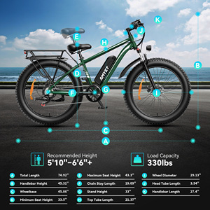 26인치 48V/1000w 리어 허브 모터 자전거 7단 기계식 디스크 브레이크 전기 산악자전거 풀 서스펜션 - Product Image 4