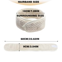 Bandeau facial réglable en velcro, en coton lavable, pour maquillage et soins de la peau, bandeau pour cheveux multicolore, bandeaux pour le lavage du visage dans un sac en PVC