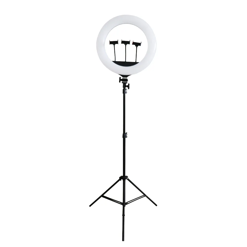 MEZHER 18 inç 45cm LED halka ışık getirmek tripod Selfie halka lamba canlı güzellik fotoğrafçılığı fotoğraf ışığı
