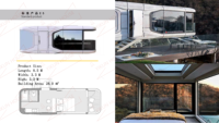 Capsule spatiale modulaire en acier préfabriquée pour hôtels de luxe et sites panoramiques, idéale pour les applications en plage, ateliers et parcs.