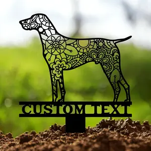 Custom Garden Decor German Shorthaired Pointer Yard Art Outdoor Decor Dog Garden Logo Dog Grave Marker