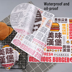Papel de Envolver Alimentos con Impresión Flexográfica, Tamaño y Diseño Personalizados, Papel Encerado de Grado Alimenticio, Papel para Envolver Hamburguesas - Product Image 3