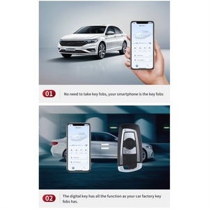 กุญแจสมาร์ทโฟนดิจิตอล EASYGUARD พร้อมระบบ PKE Passive Keyless Entry ล็อค/ปลดล็อคอัตโนมัติ NFC ใช้ได้กับรถยนต์ที่มีปุ่มสตาร์ทแบบกดติดโรงงาน - Product Image 3