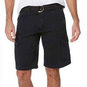 Pantalones Cortos Cargo para Hombre, 100% Algodón, Diseño Sólido en la Parte Delantera, Cintura Media Elástica Ajustable, Bolsillos Utilitarios, Secado Rápido, Colores Personalizables - Product Image 1