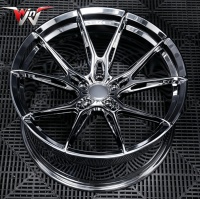 Jantes forgées personnalisées Chrome Deep Concave 5x114.3 5x120 5x112 18 19 20 21 22 pouces pour BMW Série M Audi Mustang