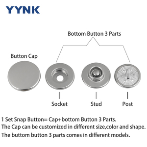 New Loại Nhiệm Vụ Nặng Nề 12.5Mm Báo Chí Ốc Chốt Biểu Tượng Tùy Chỉnh Kim Loại 4 Phần Snap Nút Cho Vải Da Áo Khoác Quần - Product Image 4