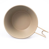 Bol Shula en acier inoxydable 304 pour l'extérieur, vaisselle de pique-nique et de camping, compatible avec les cuisinières à gaz portables, capacité <1L, poli