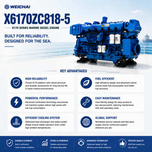 Motore Marino WEICHAI Serie 6170 X6170ZC818-5 da 818 CV Turbocompresso Raffreddato ad Acqua per Navi Passeggeri e Imbarcazioni Utilitarie - Product Image 3