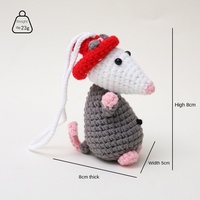 Vente en gros de jouets en peluche lapin mignons faits à la main, en coton doux tricoté au crochet, avec rembourrage en coton PP, type ours