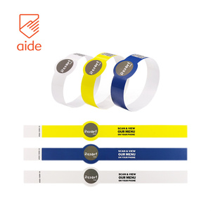 High Quality Waterproof Customized Logo Print Synthetic Paper Bracelets Personalized Tyvek Paper Wristband for Events