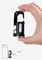 Couteau pliant rechargeable 400mAh Li-ion 200lm IP44 étanche avec lampe de travail et ouvre-bouteille