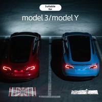 Lumière de projection de plaque d'immatriculation pour coffre, compatible Tesla Model 3/Model Y, éclairage d'ambiance décoratif pour modification Model 3/Y