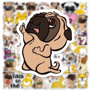 50 Uds <span class=keywords><strong>Shar</strong></span> <span class=keywords><strong>Pei</strong></span> Corgi perro Animal Graffiti lindo Washi etiqueta para niños regalos de promoción juguete cuaderno botella Diy pegatinas - Product Image 2