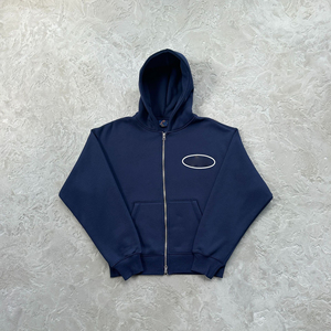 Sudadera con capucha y cremallera de terciopelo con estampado de Alcatraz Island, estilo hip-hop callejero americano, unisex, de marca, a la moda - Product Image 2