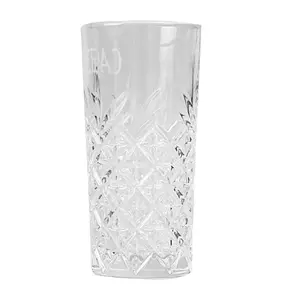 透明ガラス新しいハイボールガラスデザイン湾曲した背の高いハイボールガラス薄いハイボールカップ