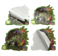 Autocollants personnalisés de qualité supérieure avec logo adhésif, impression 3D avec vernis transparent, imperméables, en vinyle PET, points UV, découpe en relief